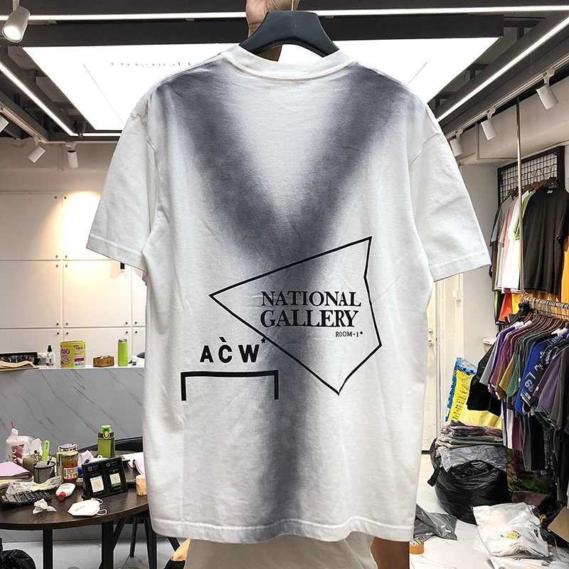 Новый стиль A COLD стены футболка 2020 для мужчин женщин в винтажном стиле белая/серая