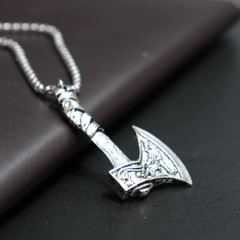 Винтажное ожерелье Ax для Homme Boy готическое с цепочкой Очаровательное подвеской в