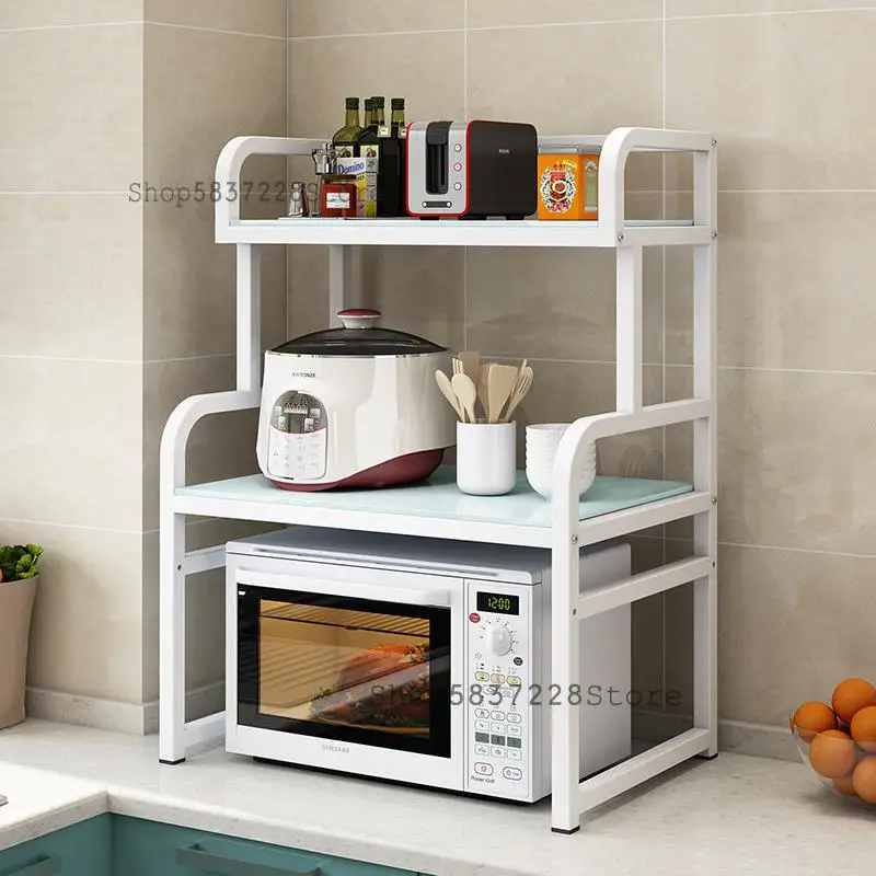 Полка кухонная для микроволновки двухуровневый стеллаж духовки