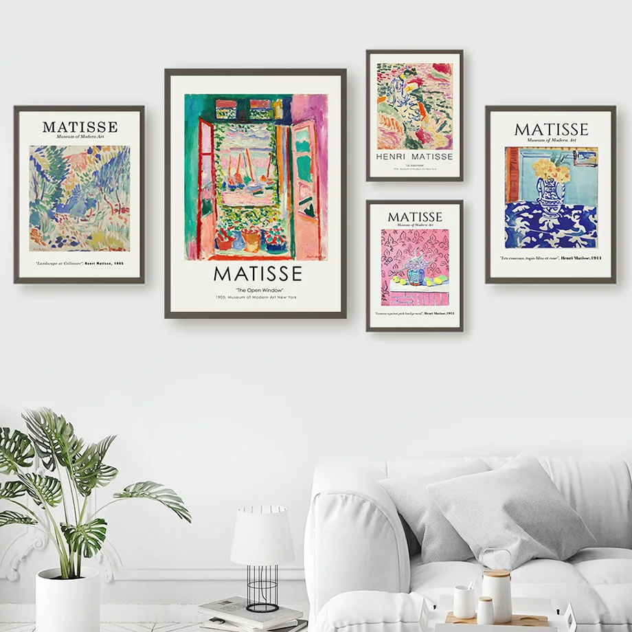 

Modern Fashion Henri Matisse Retro Abstract Wall Art Canvas Painting Nordic Poster And Prints Wall Pictures For Livingroom Decor