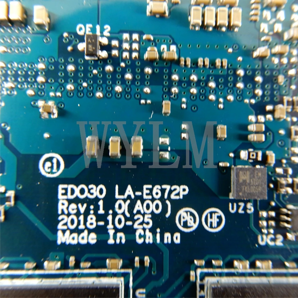 ED030 LA E672P i7 8565 Процессор материнская плата для ноутбука Dell XPS 13 9380 CN 088MRW / 05F77F