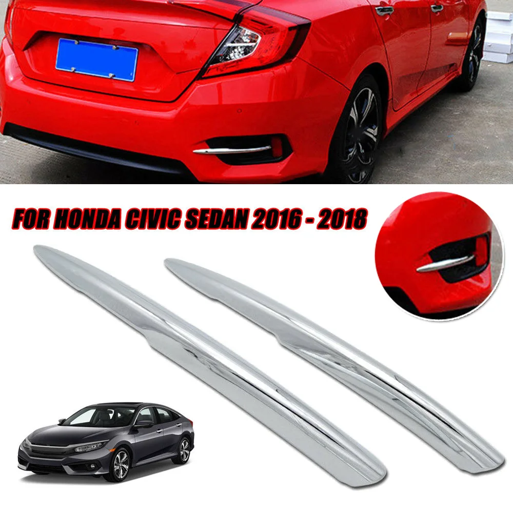 Внешняя противотуманная крышка задняя хромированная серебристая отделка ABS