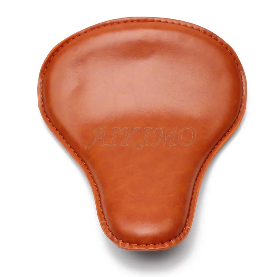Motorcycle Leather Solo Passenger Seat Cover Cowl Pad For Harley Sportster Bobber Chopper Custom |