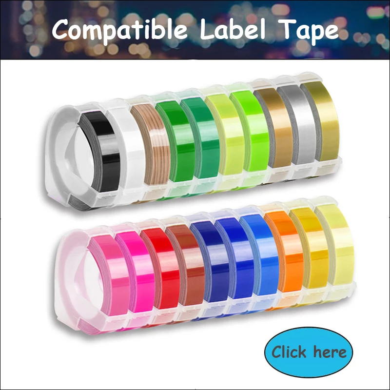 Зеленый цвет MoTex E101 принтер мини DIY Ручная Совместимость для dymo 3D тиснение ручная лента ручная машинка надпись машина