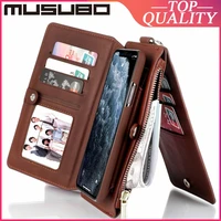 musubo luxury cases cover for iphone 6s plus 7 8 xs xr 11 pro max genuine leather case card slot wallet casing funda coque capa