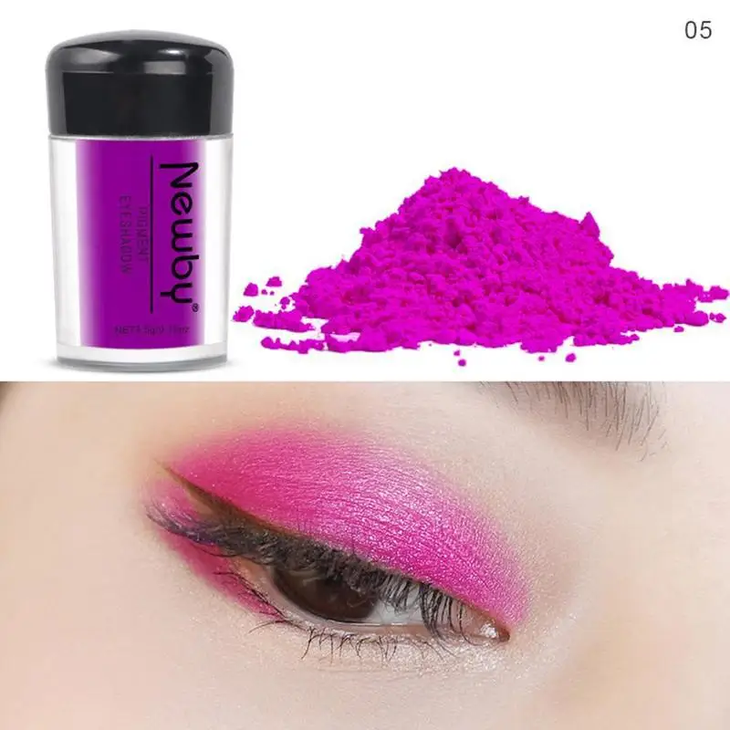 12 Colors Loose Powder Eyeshadow High Pigment Yellow Green Blue Eye Shadow Dust Matte Eyeshadow Powder Palette Waterproof - Цвет: E