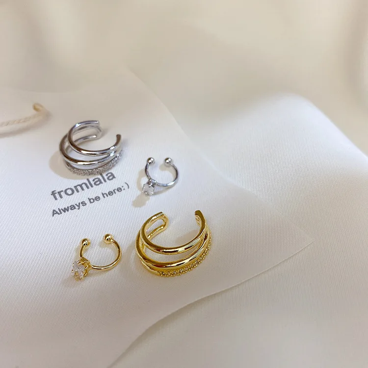 Женские серьги-клипсы в виде спирали имитация пирсинга модные ювелирные изделия