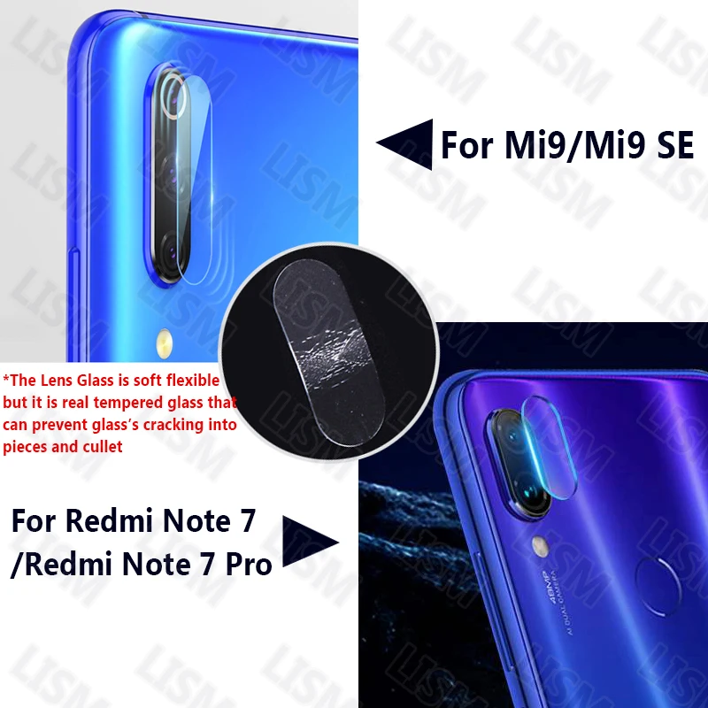 Для задней камеры Xiao mi 9 mi 9 SE Red mi Note 8/7/Pro Алюминиевый чехол с металлическим кольцом для защиты экрана или с задней стеклянной пленкой для объектива