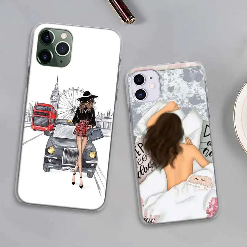 Девушка босс розовый женский телефон чехлы для Apple iPhone 11 Pro Max X XR XS MAX 11 Pro 7 8 6 6s Plus 5 5S SE жесткий чехол