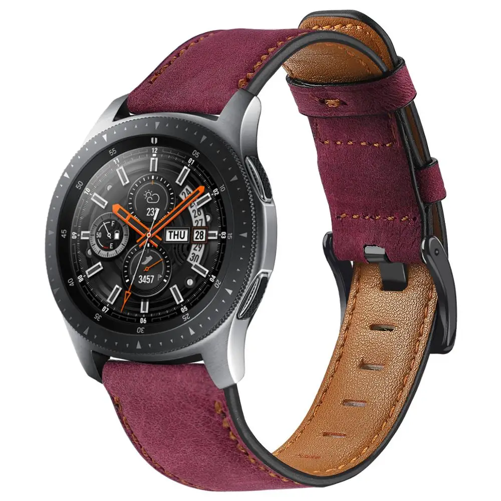 Ремешок для часов samsung Galaxy watch 46 мм кожа crazy horse Gear S3 frontier браслет Huawei 2 gt - купить по