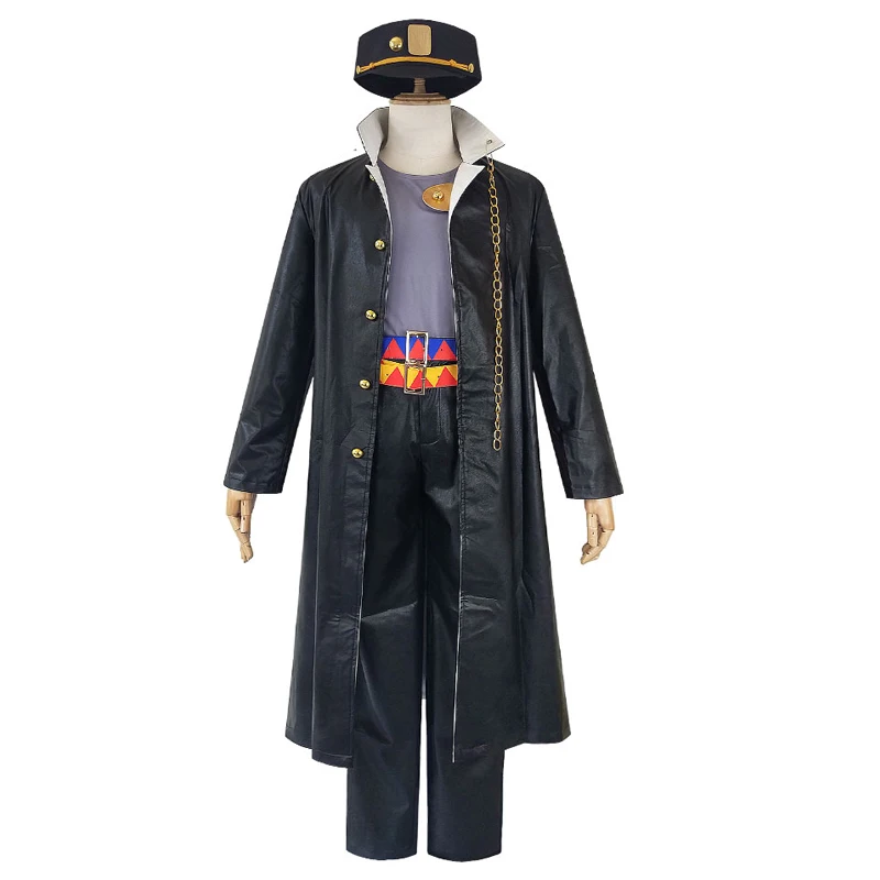Японские Аниме джоджи Необычные Приключения Kujo Jotaro косплей костюм наряд мужчины