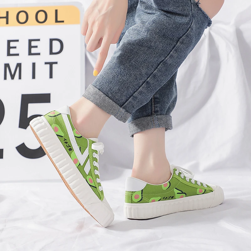 Женские парусиновые туфли повседневные кроссовки с ручной росписью в виде