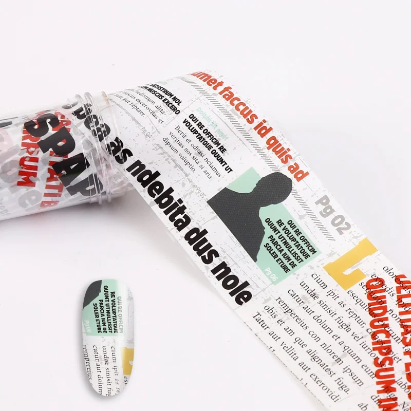 1 шт. наклейка для дизайна ногтей с буквами s винтажная газета из фольги наклейки