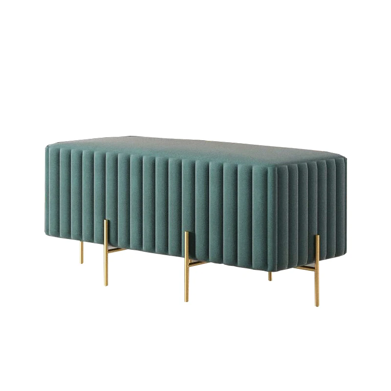 

Nordic fabric sofa footstool porch home shoe changing living room bench light luxury bed foot stool