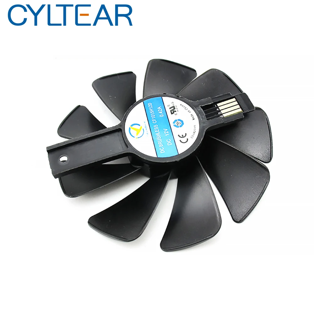 95mm CF1015H12D blue black DC12V Cooler Fan Replace for Sapphire NITRO RX480 8G RX 470 4G GDDR5 RX570 / D5 RX580 OC - купить по