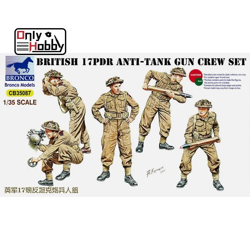 Бронко CB35087 1/35 Британский противотанковый пистолет модель в масштабе реального