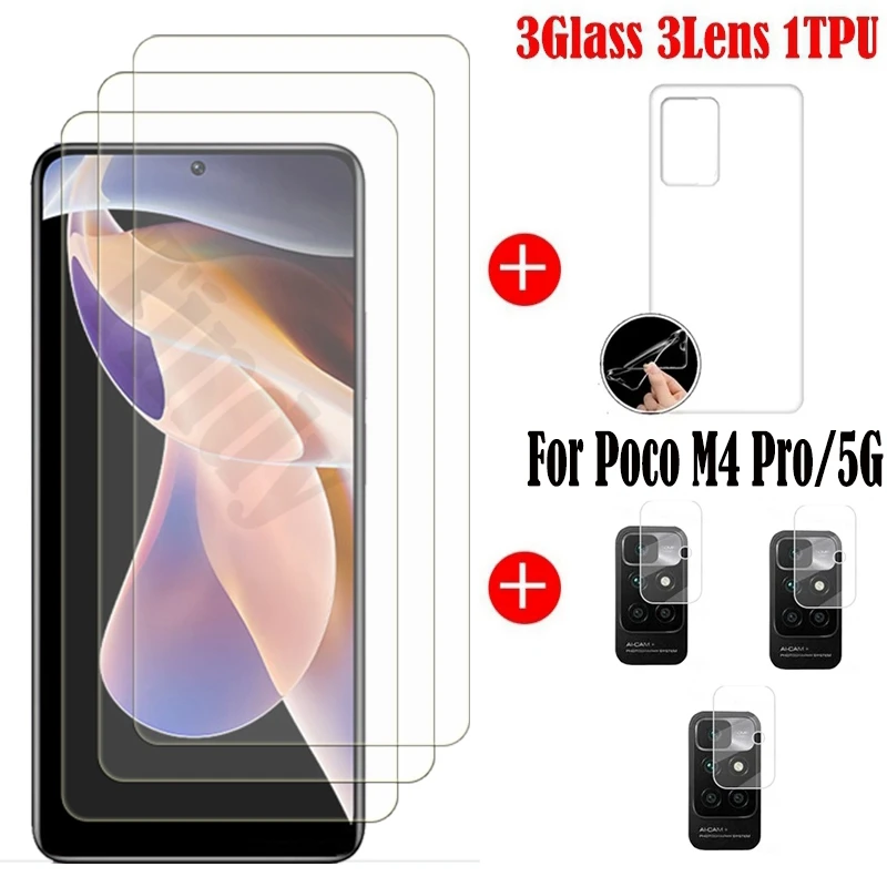 

Полностью клеящееся закаленное стекло для Xiaomi Poco M4 Pro, Защитное стекло для экрана Xiaomi Poco M4 Pro, зеркальная пленка для фотоаппарата Poco M4 Pro, зерк...