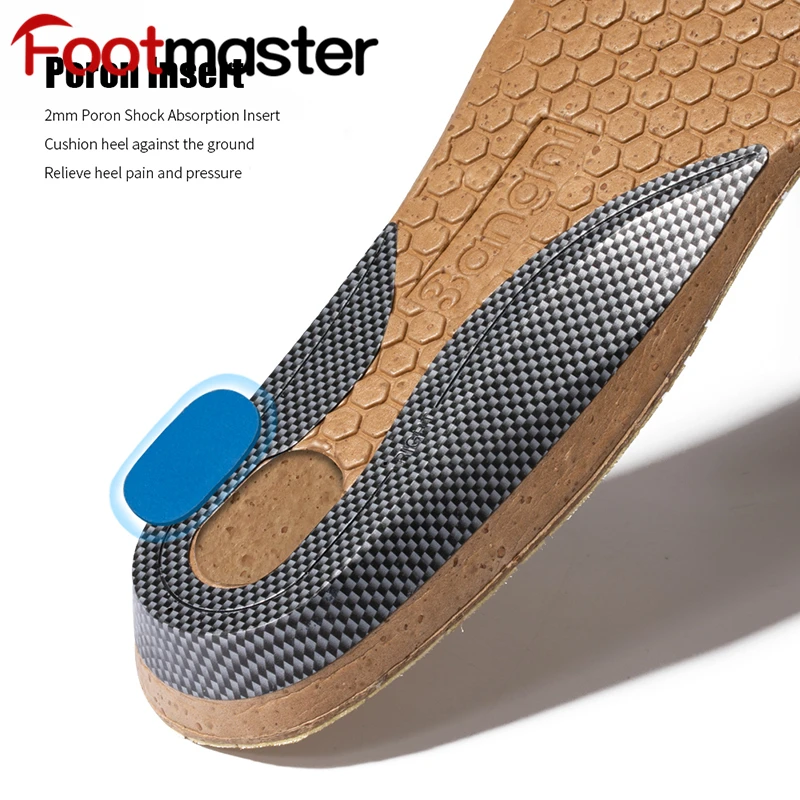 FootMaster Breathable Orthopedic Insole Cowskin Insole To Relieve Flat Feet Insoles Arch Support Shoe Pad Unisex Insole