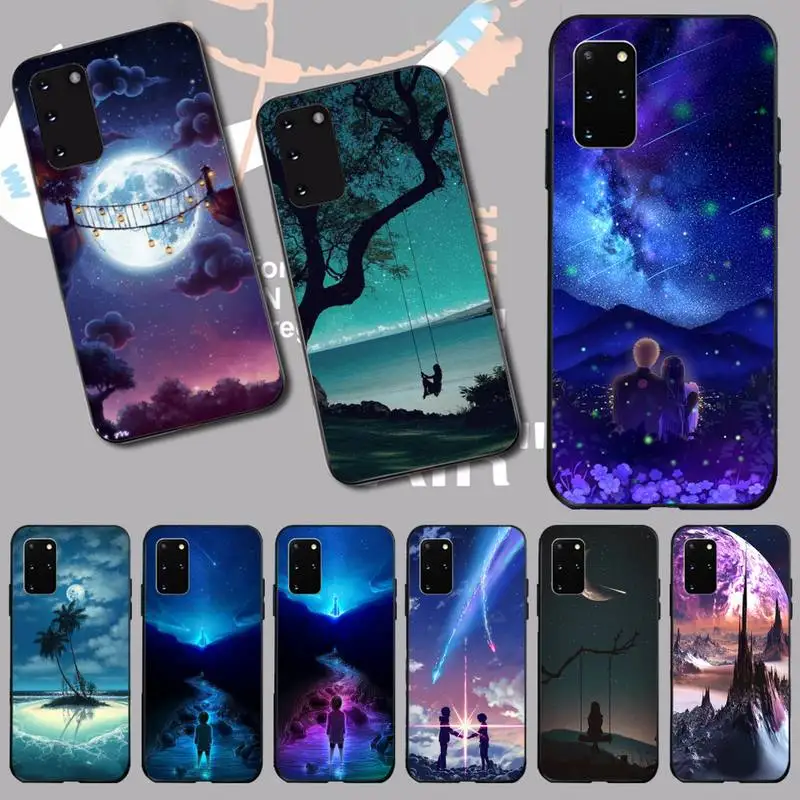 Чехол PENGHUWAN для телефона Samsung S20 plus Ultra S6 S7 edge S8 S9 S10 черный мягкий силиконовый чехол