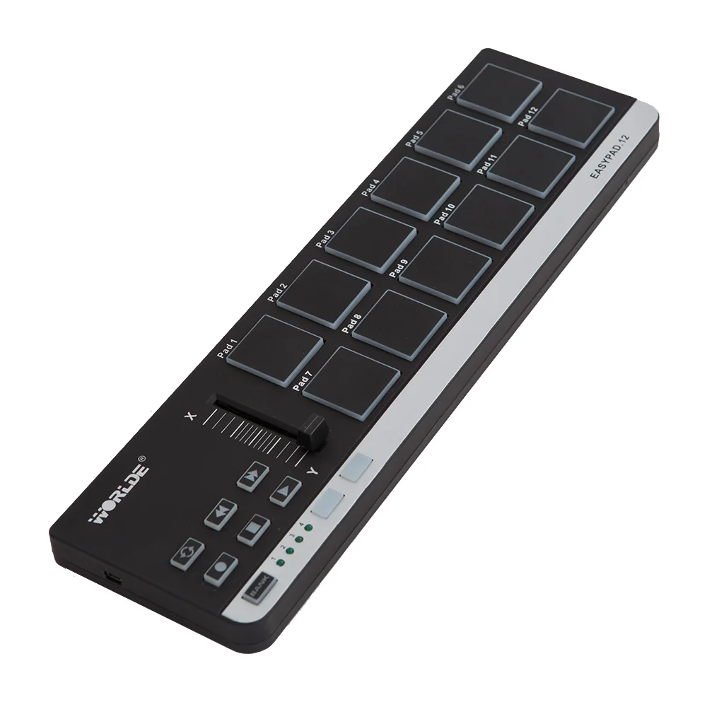 MIDI-контроллер Worlde EasyPad12 портативная мини-клавиатура USB 12 барабанная подставка