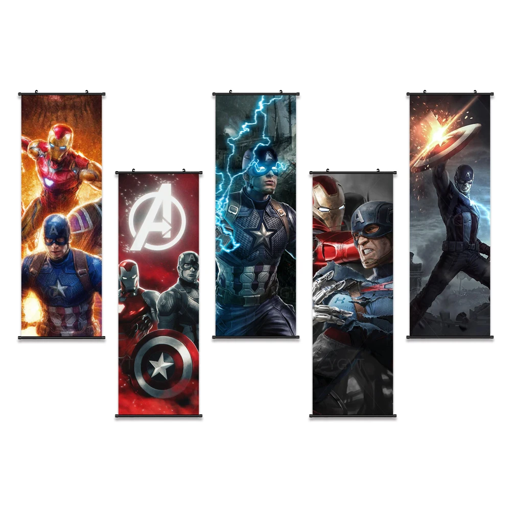 

Canvas Wall Art Modern Captain America Prints Painting Plastic Hanging Scrolls Posters Home Decor Living Room Modular Pictures