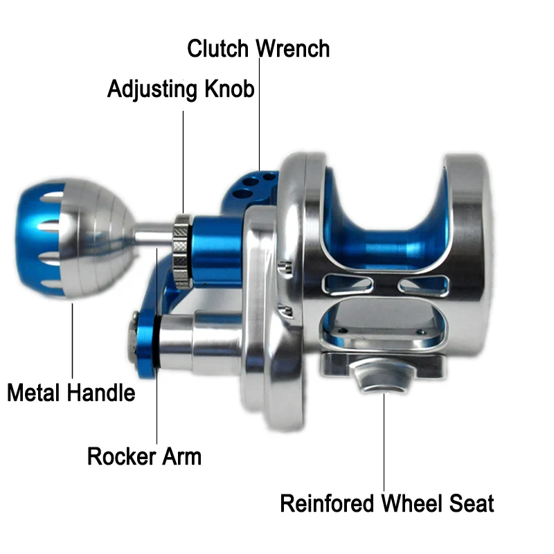 

OLOEY Sea Fishing Trolling Reels CNC Aluminum TC100-500 Series Of Slow Jigging Reel Saltwater Jigging Big Game Fishing Reel
