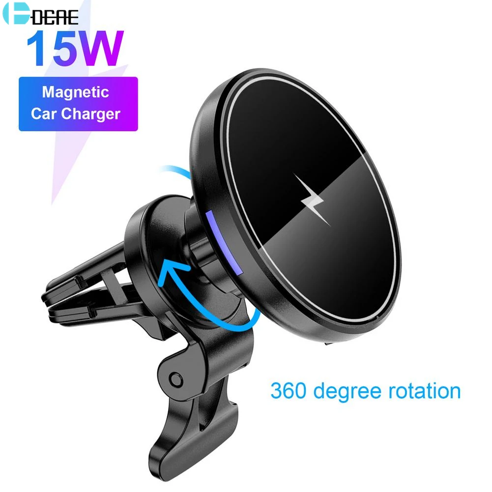 Magnetic Wireless Car Charger 15W for iPhone 13 12 Pro Max Mini Qi PD Fast Charging Air Vent Mount Phone Holder For Magnet Cases | Мобильные
