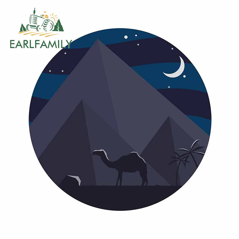 

EARLFAMILY 13cm x 12.8cm for Minimal Pyramids By Night Car Stickers Waterproof Custom Printing JDM Assessoires Vehicle Decal