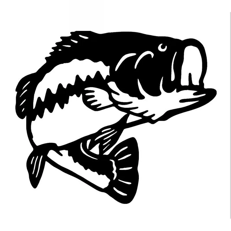 

Perch Fishing Fun Sticker High Quality Car Window Decoration Personality Pvc Waterproof Decal Black/white, 17cm*15cm