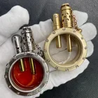 Бензиновая Зажигалка ручной работы из чистой меди, Кварцевая прозрачная Зажигалка для масляного бака, портативная круглая коллекция, подарок для мужчины