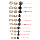 100 шт.пакет кукла своими руками глаза черные пластиковые безопасные глаза куклы с шайбами