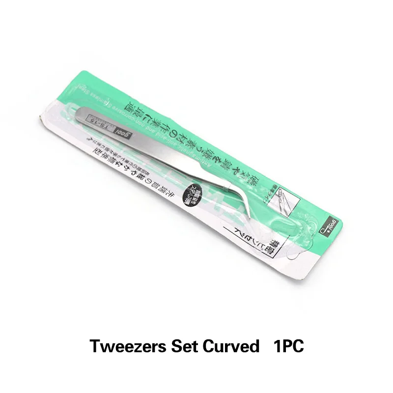 Tweezers curved 1Pc Горячая Распродажа Пинцет из нержавеющей стали прямой рот и Изогнутый Рот драгоценный камень Клип Инструменты для украшения DIY Инструменты - Цвет: Tweezers curved 1Pc