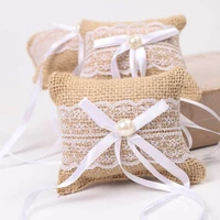 bridal linen wedding ring pillow creative lace ring box accessories proposal marriage special jewelry
