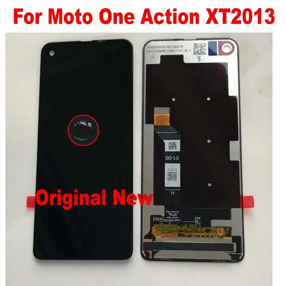 

100% Original Tested Glass Sensor For Motorola Moto One Action XT2013 P50 6.3" LCD Display Touch Panel Screen Digitizer Assembly