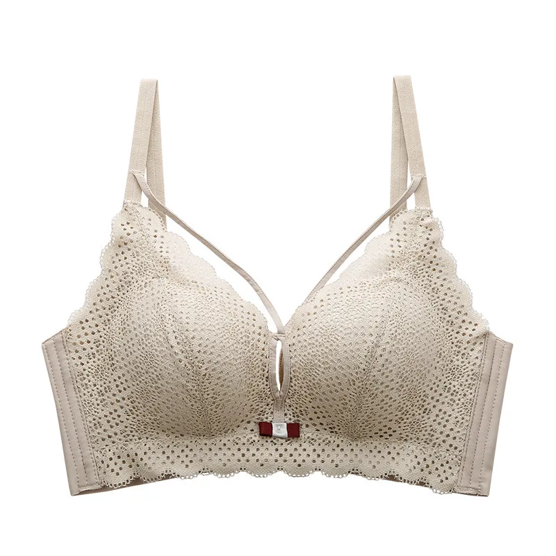 Roseheart Sexy Women Fashion Black Lace Bow Padded Bras Push Up Wireless Bralette Cup A B Underwear Female | Женская одежда