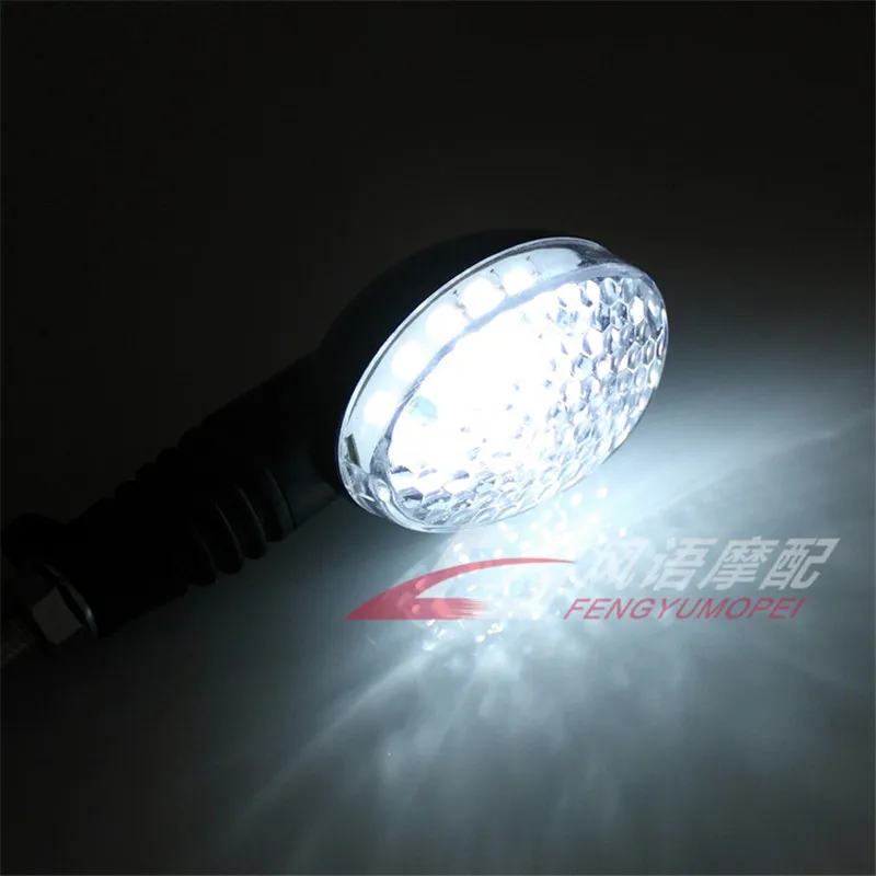 

LED Turn Signals Motorcycle Flashing Light Easy Installation Refitting Accessories Universal White for Kawasaki Ninja 250R EX250