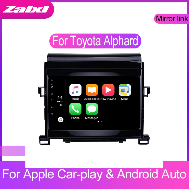 Автомобильная аудиосистема ZaiXi на Android с сенсорным экраном для Toyota Alphard 2007 ~ 2014