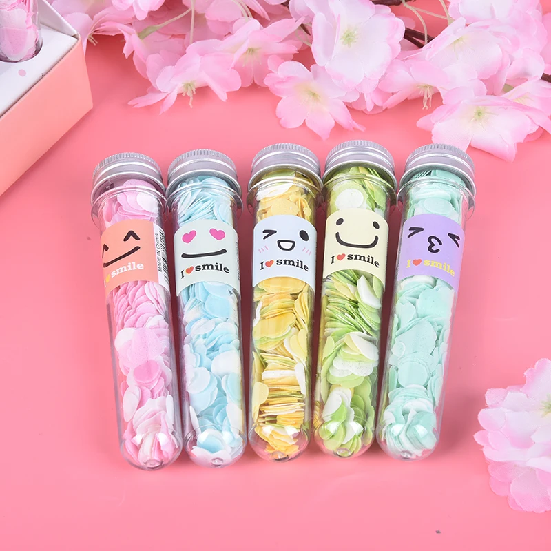 

1Tube Foaming Flower Paper Soap Slice Travel Outdoor Portable Body Washing Bath Soap Slice Case For Cleaning Tube Container