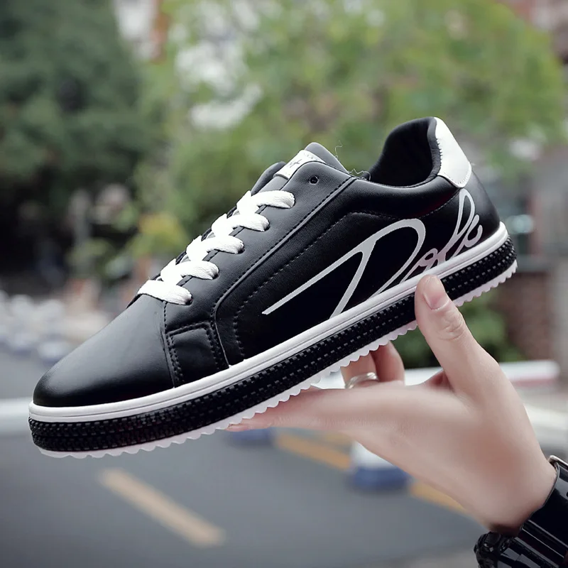 LISM Men Casual Shoes Fashion Sneaker Oxford Pu Leather Mixed Color 2020 Autumn Spring New Walking Lace-up Low-cut | Обувь