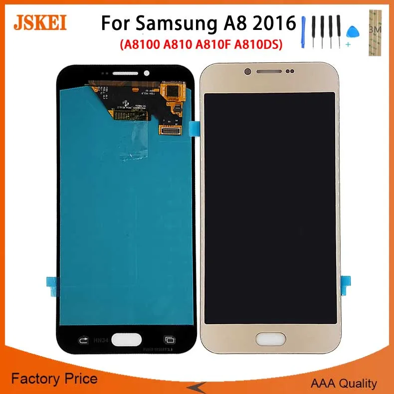 Для samsung A8 A8100 A810 A810DS ЖК-дисплей для Galaxy A810F сменный oled-дисплей сенсорный экран с дигитайзером полная сборка