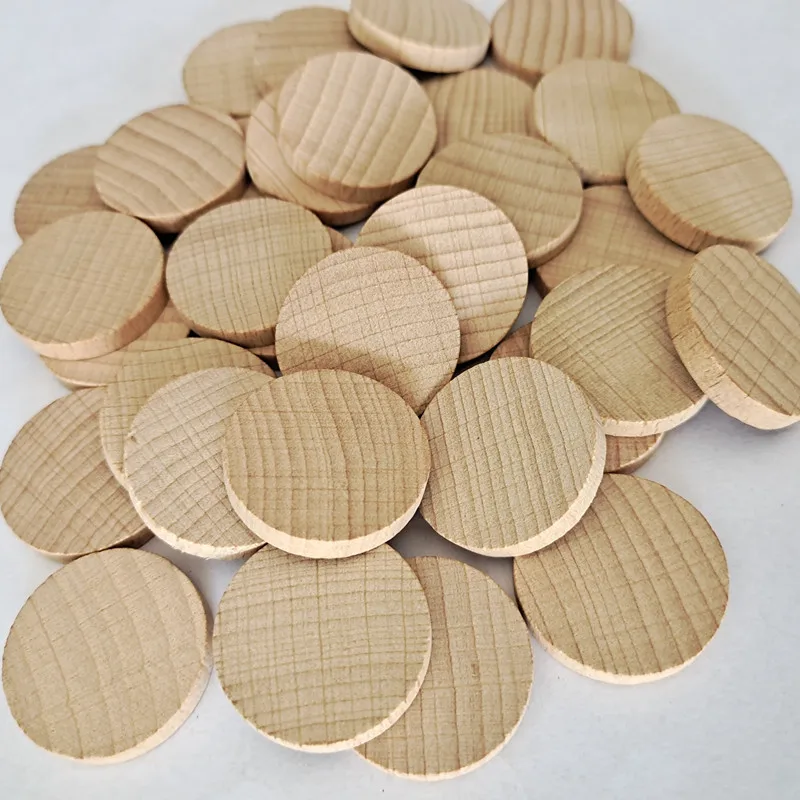 

100PCS 3cm 1.18inch Natural Wood Slices Unfinished Round Wood Round Wood Coins for Arts & Crafts Projects, Board Game Pieces