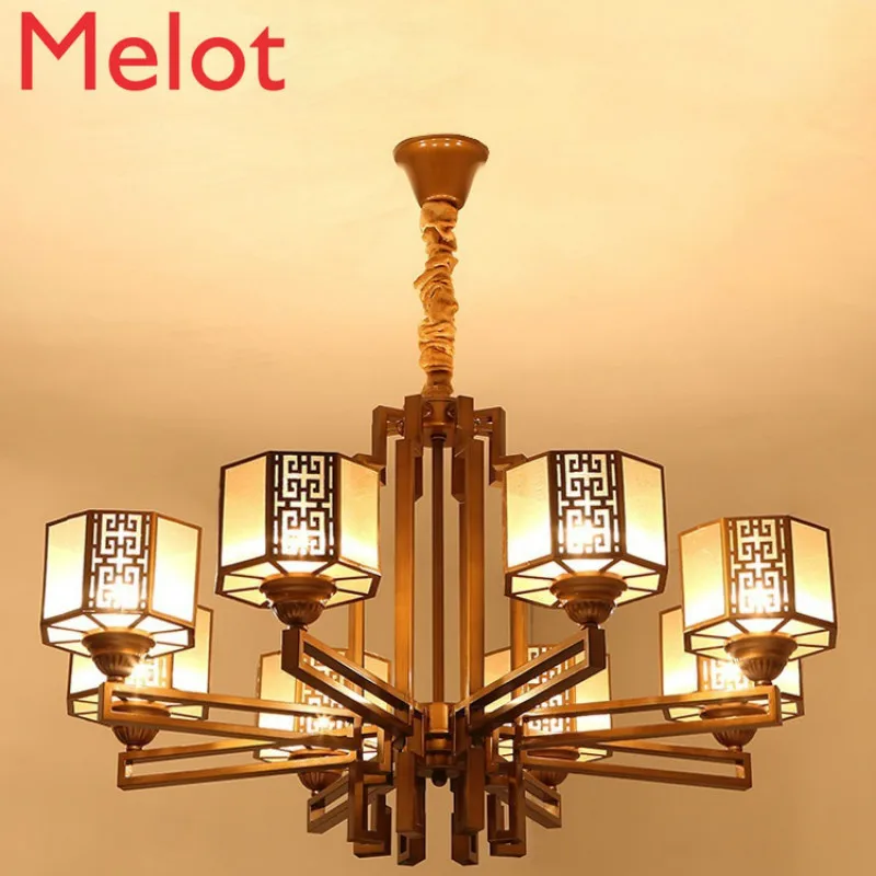 

New Chinese Living Room Chandelier Villa Antique Lamps Large Restaurant Duplex Building Classical Modern Chinese Style Exquisite