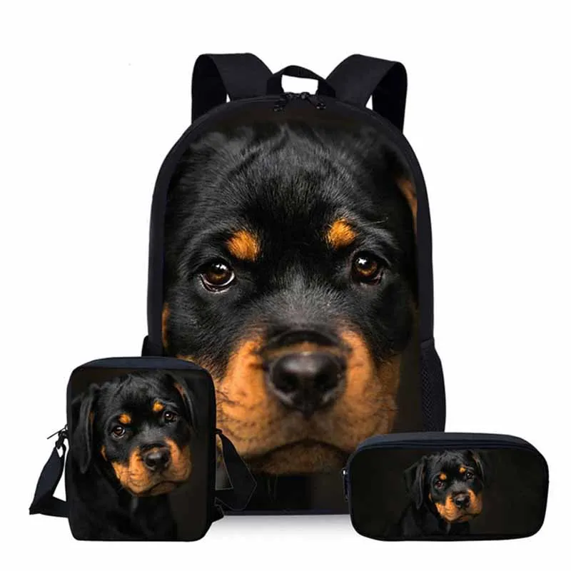 

Binienty Cute Rottweiler Dog School Bags For Boys Girls Student Children School Backpack Satchel Kids Book Bag Mochila kids bags