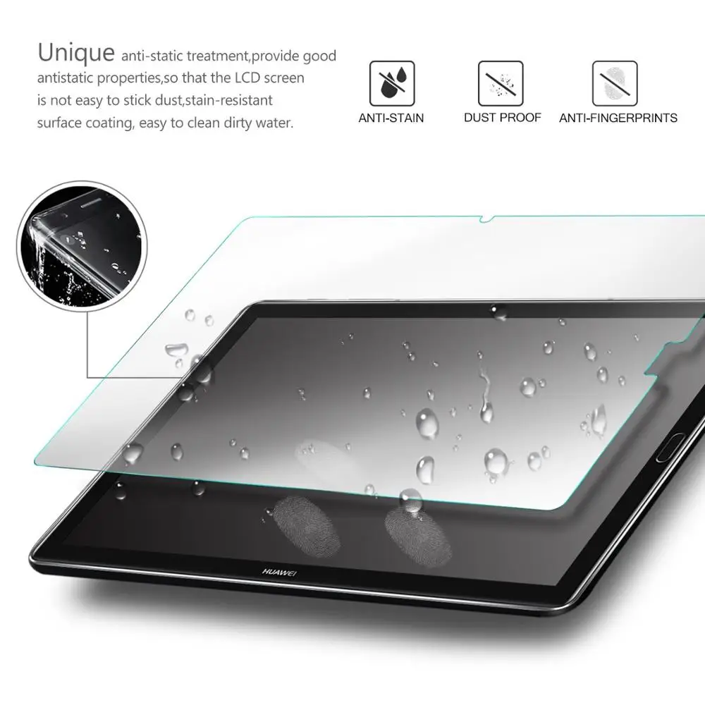 9H Tempered Glass Film for Huawei MediaPad M6 10.8 Inch 2019 Screen Protector Media Pad 8.4 HD Clear Tablet | Компьютеры и офис