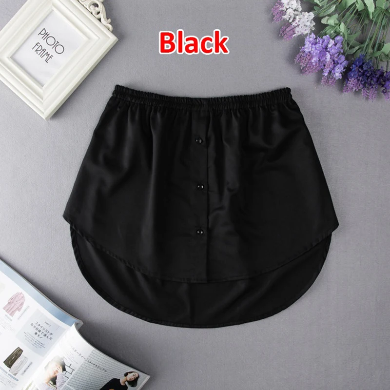 Women Fake Shirt Tail Irregular Skirt Blouse Hem Soft Cotton Detachable Underskirt Casual Sweater Extender Hemline |