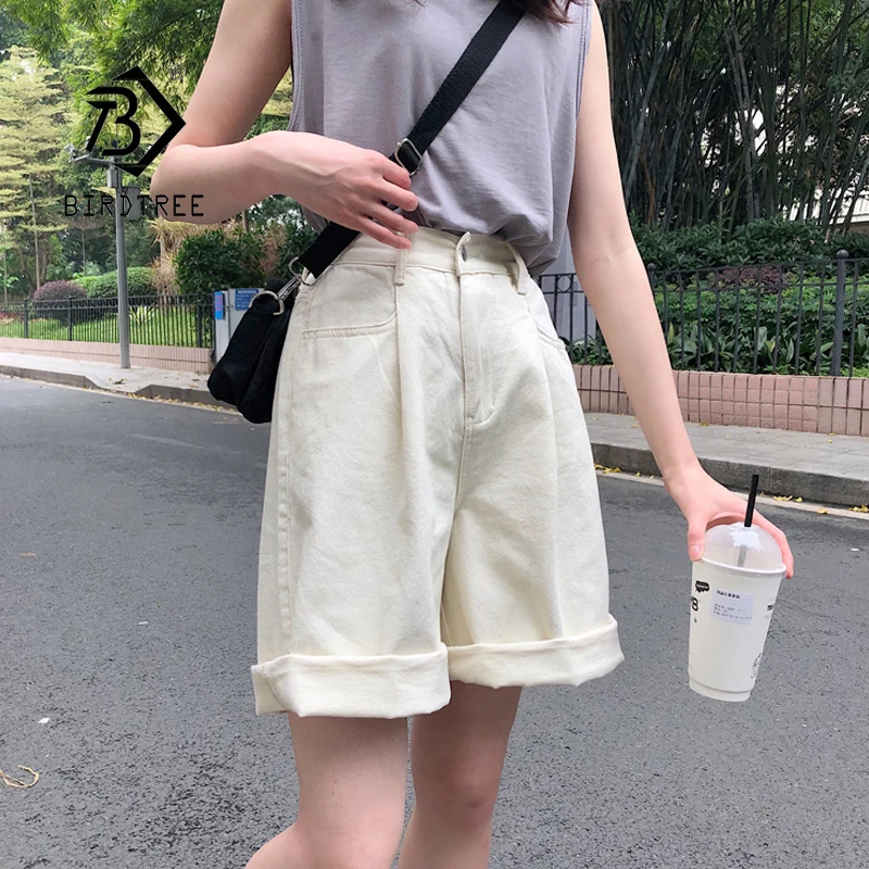 

Casual Loose Harem Half Shorts 2021 New Spring Summer Elastic Waist Solid Wide Leg Short Trousers B18513X