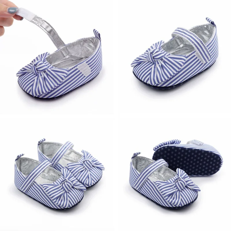 

0-18M Baby Girls Shoes Newborn Infant Fashion Bowknot Moccasins First Walkers Soft Soled Non-slip Footwear Crib Shoes
