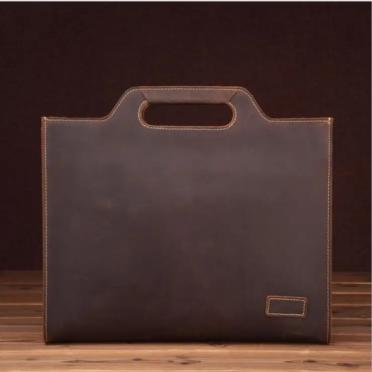 Мужская сумка тоут MAHEU деловая мессенджер из натуральной кожи в стиле ретро для