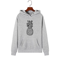 women hoodies sweatshirts hooded sweatshirt fruit pineapple print autumn winter top pullover female hoodie tops clothes outwear