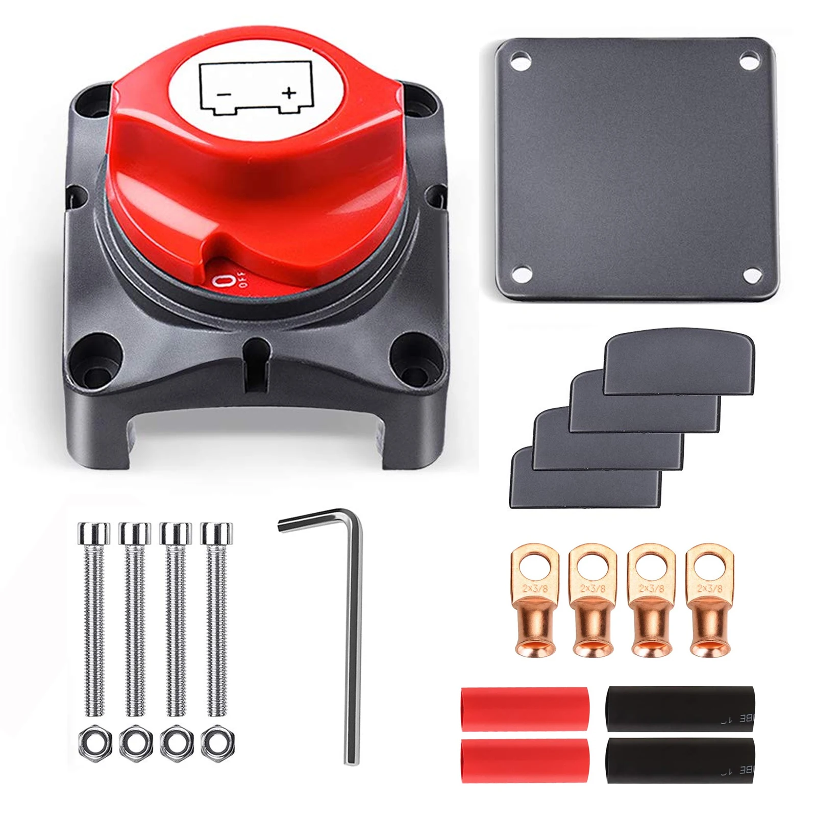 

Auto Battery Disconnect Switch On Off 12-48V Master Isolator Cut Off Switch for Marine Boat Car Truck Camper RV Trailer Vehicles